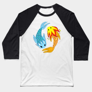 Fire and Ice Fish Baseball T-Shirt